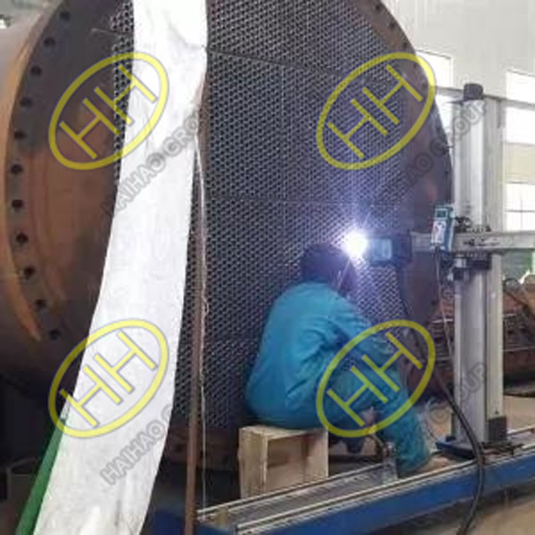 Welding for connecting heat exchanger tube sheets and tubes