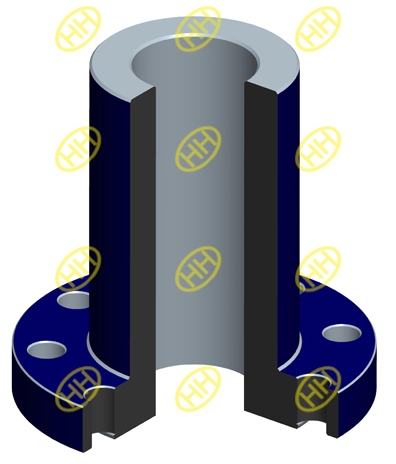 long weld neck flange drawing